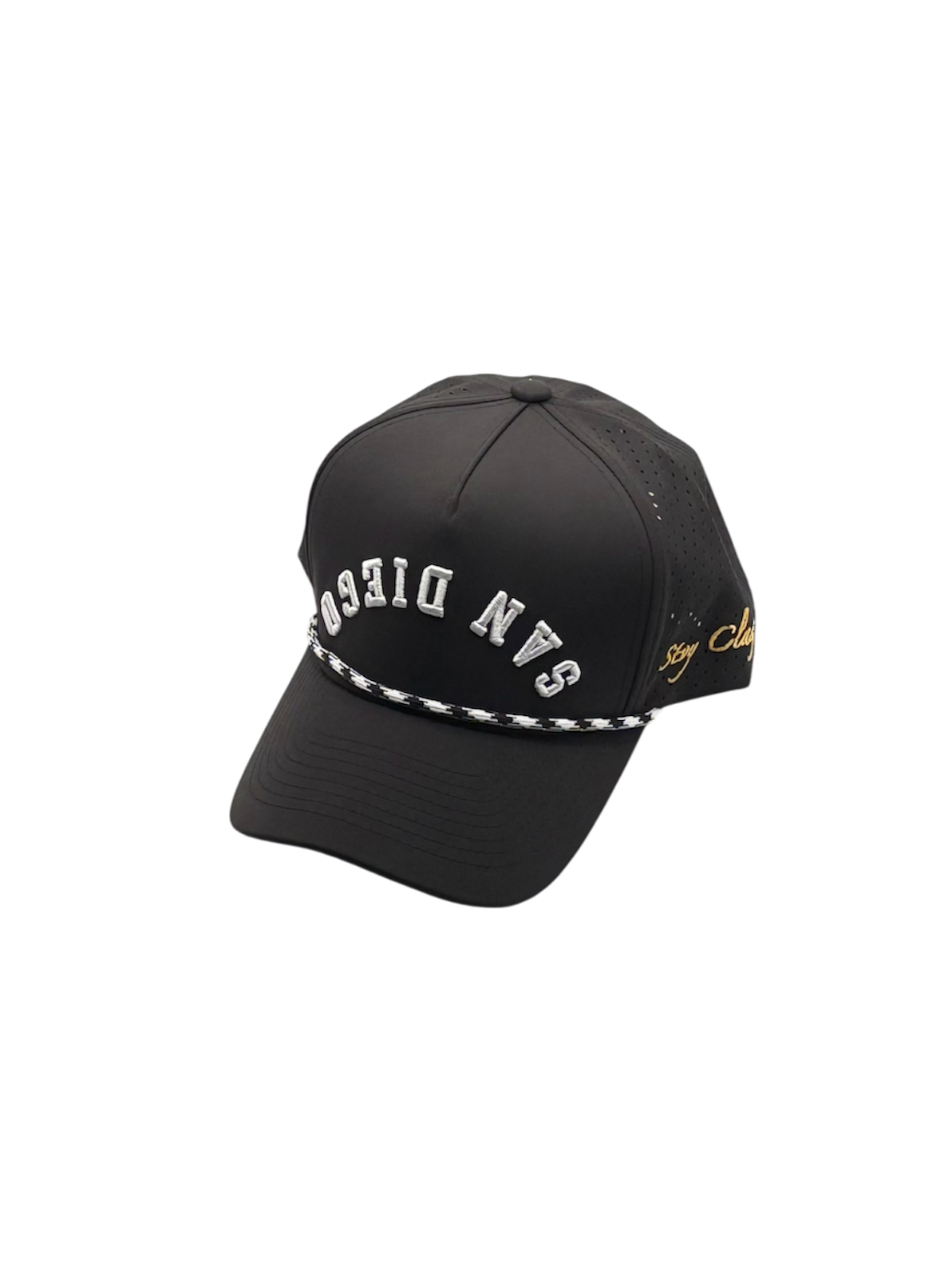 Precurved San Diego Golf Snapback-Black