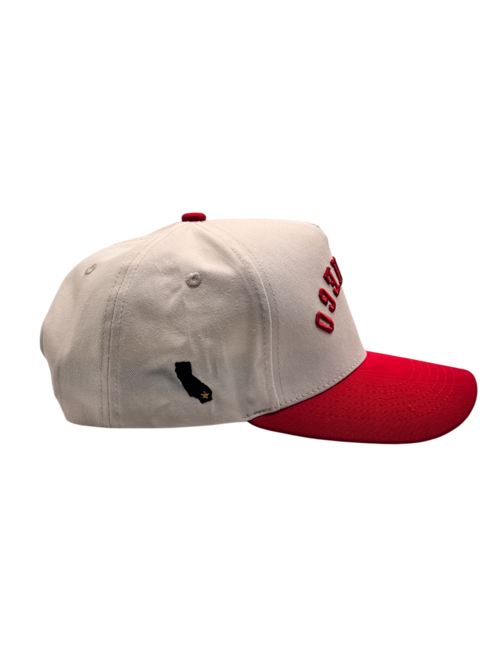 Pre-Curved San Diego Snapback-Red