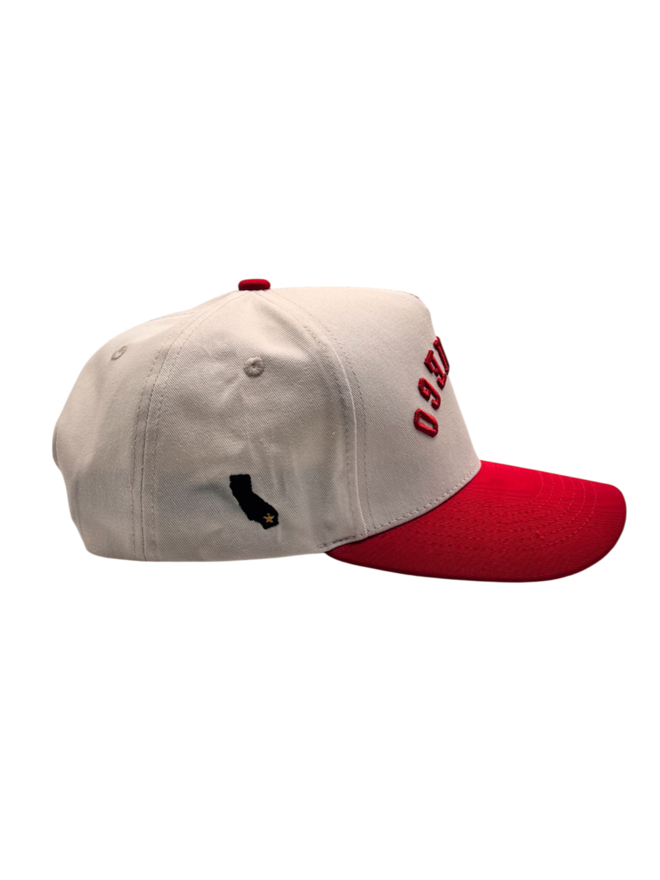 Pre-Curved San Diego Snapback-Red
