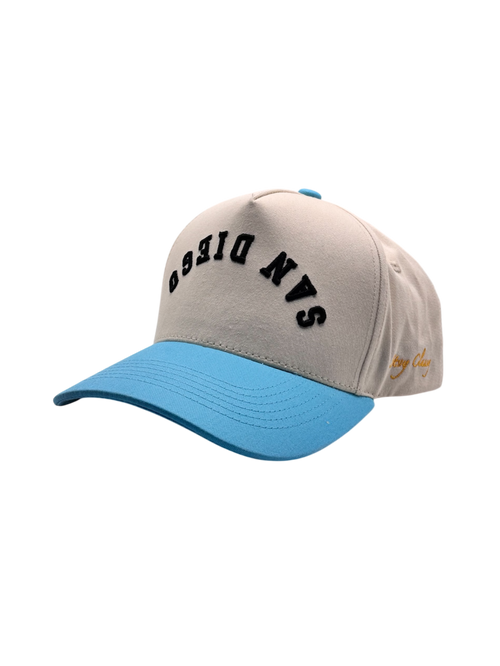Pre-Curved San Diego Snapback-Baby Blue
