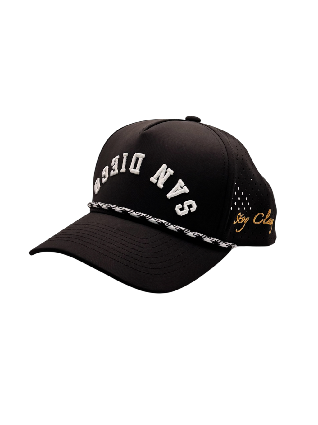 Precurved San Diego Golf Snapback-Black