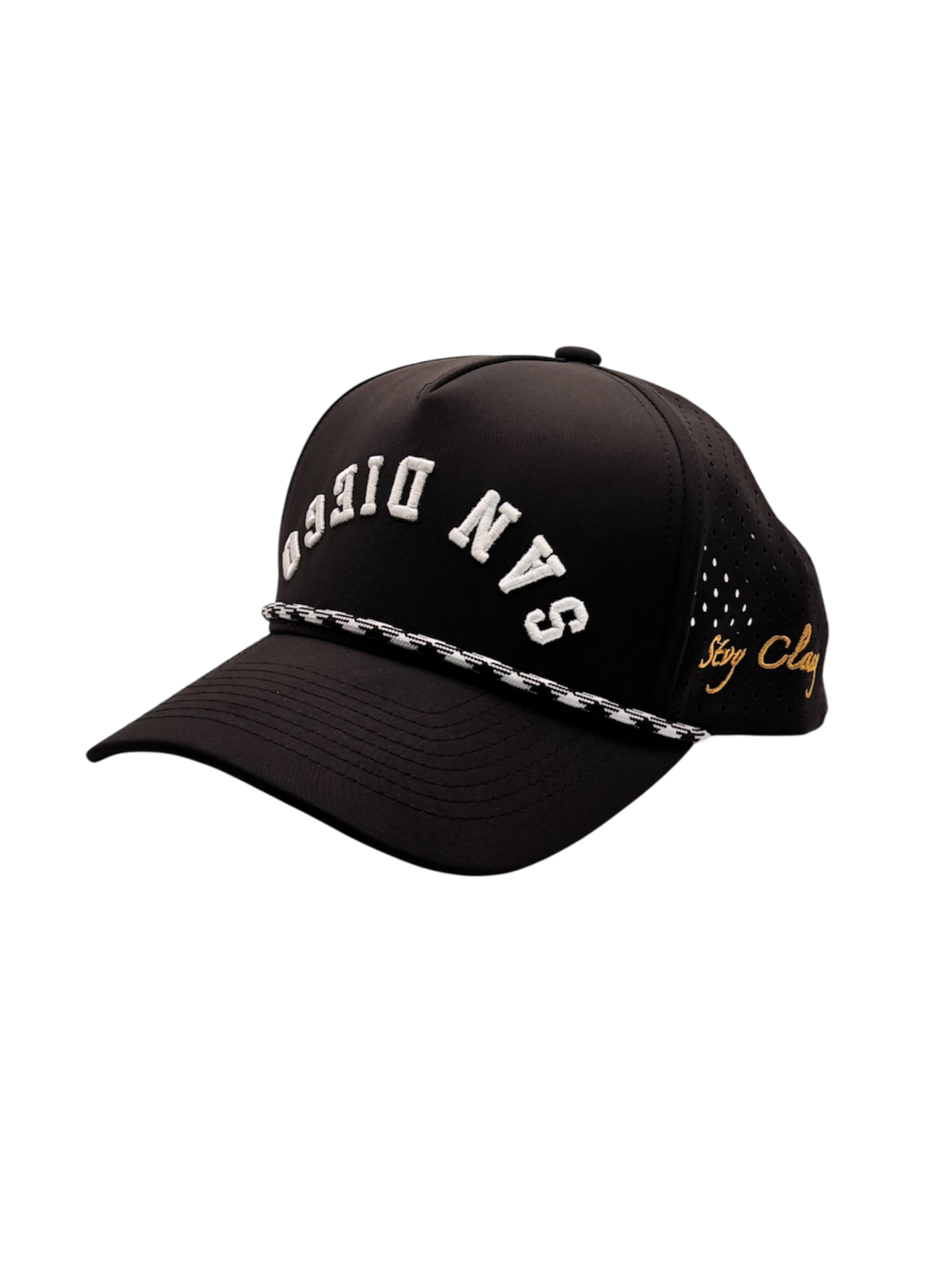 Precurved San Diego Golf Snapback-Black