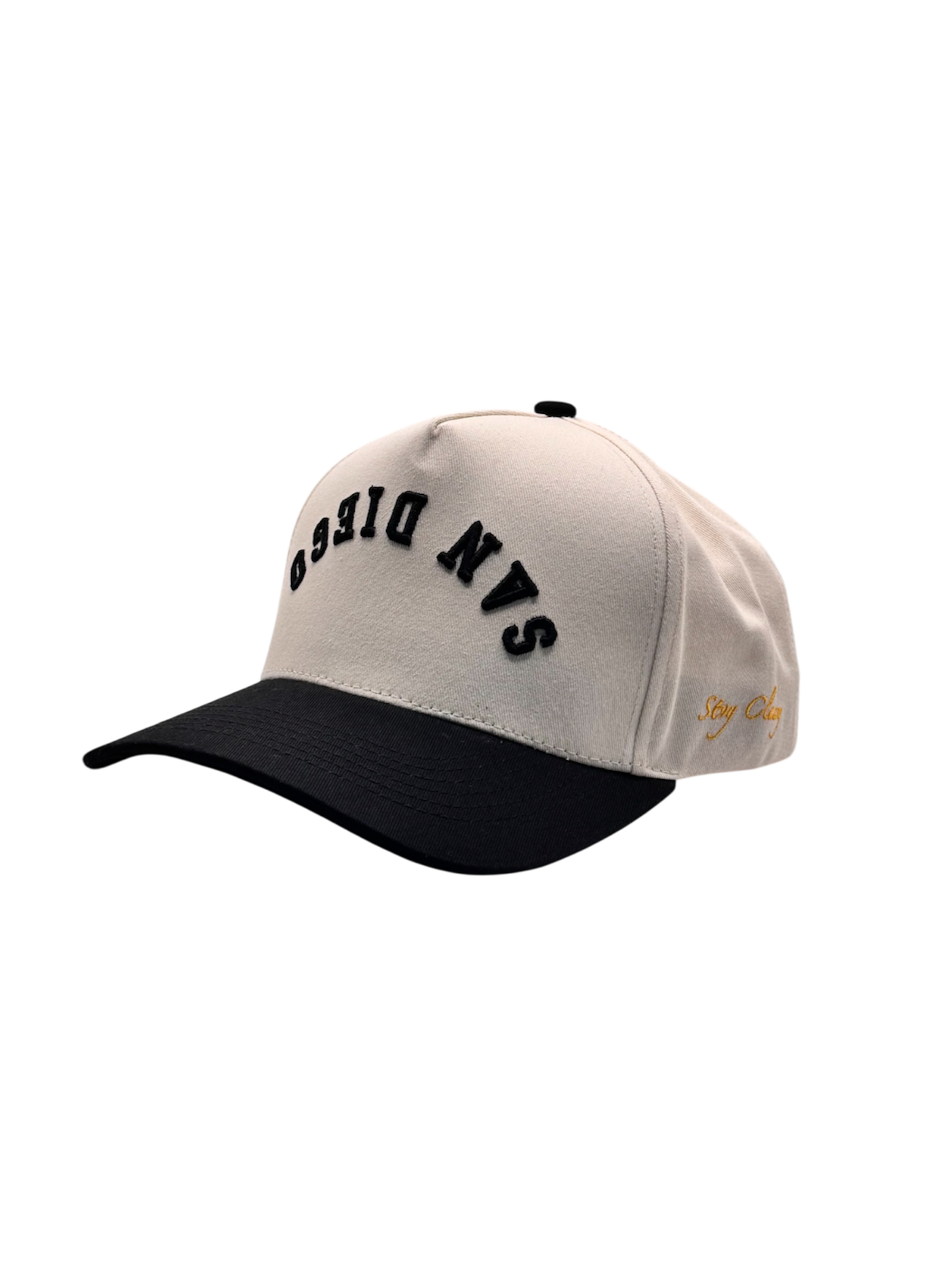 Pre-Curved San Diego Snapback-Black