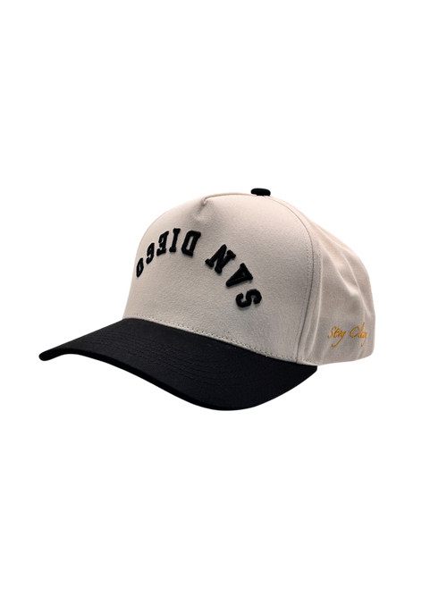 Pre-Curved San Diego Snapback-Black