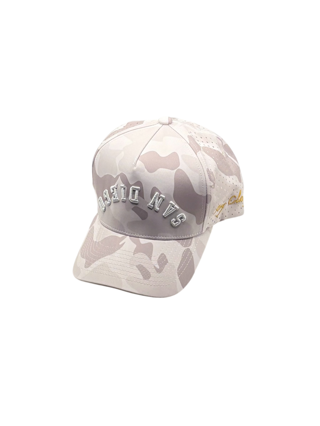 Precurved San Diego Golf Snapback-White Camo