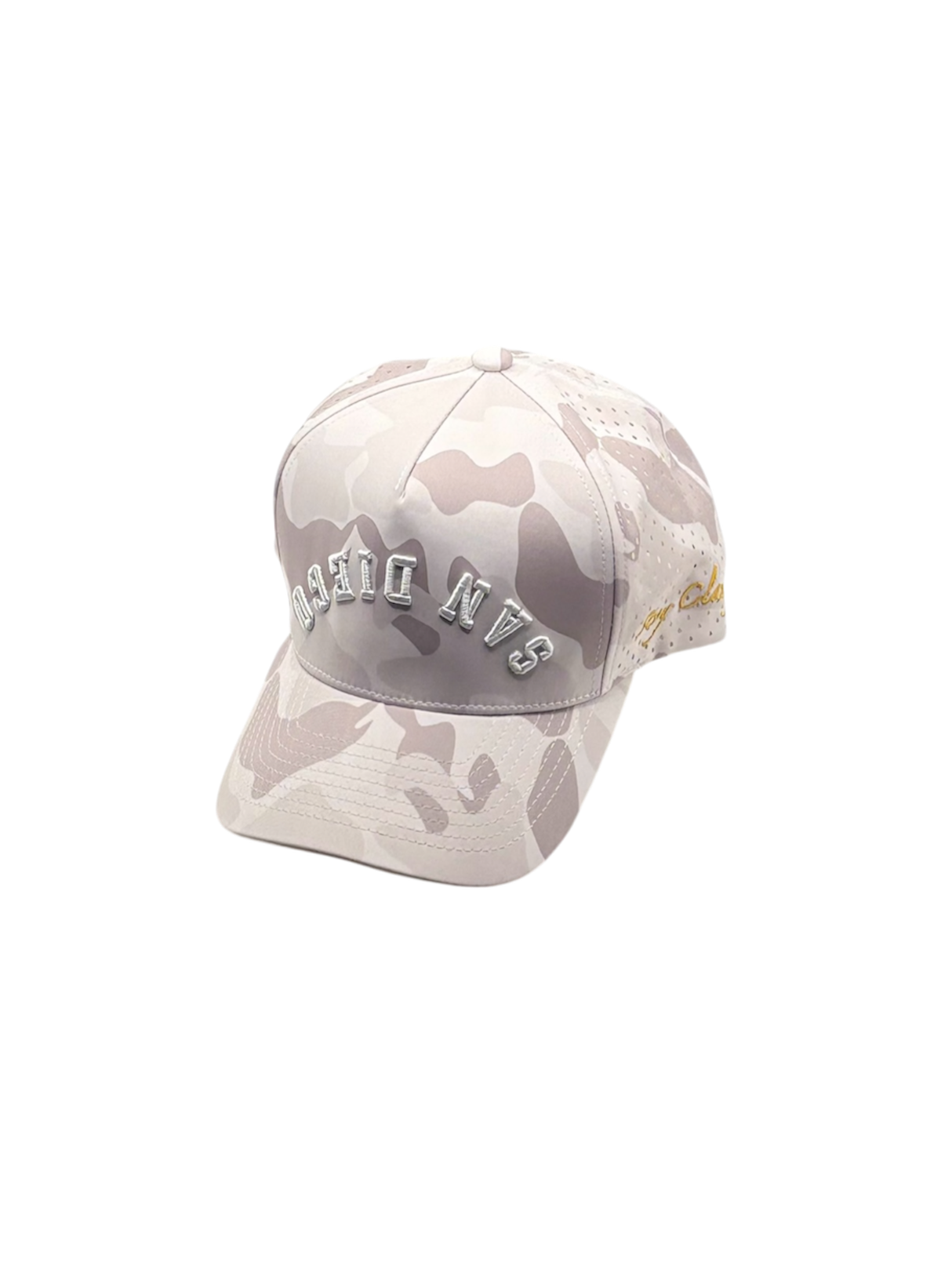 Precurved San Diego Golf Snapback-White Camo
